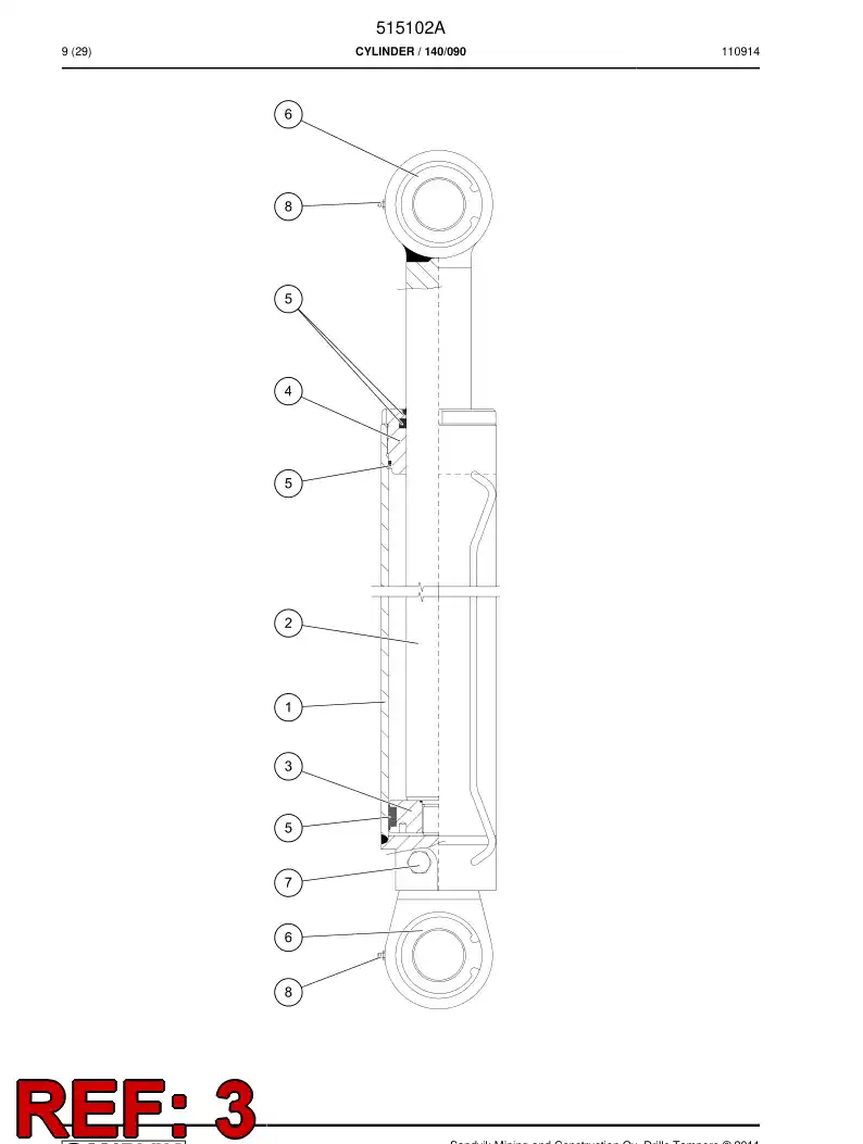 512702 512702 PISTON - Sandvik Technical Drawing