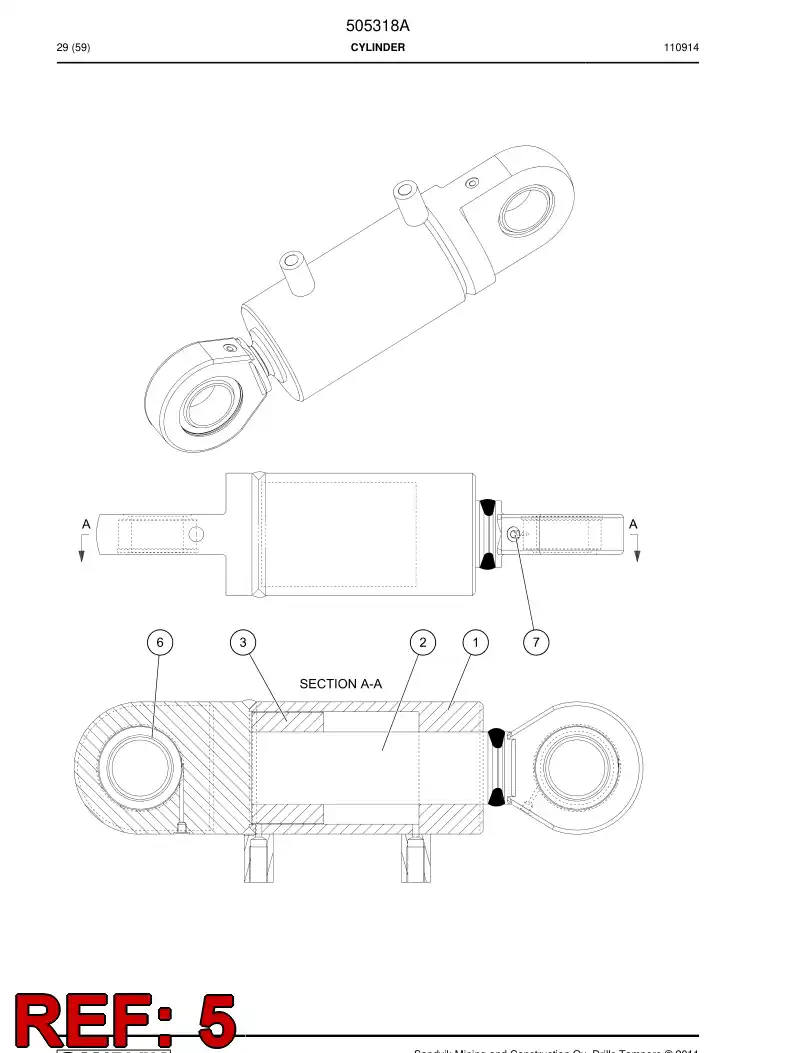 512951 512951 Seal kit - Sandvik Technical Drawing