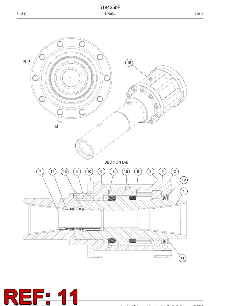 514627 514627 Retaining ring - Sandvik Technical Drawing