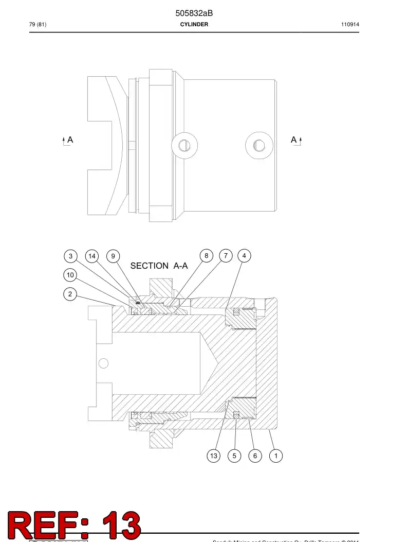 514807 514807 O-ring - Sandvik Technical Drawing