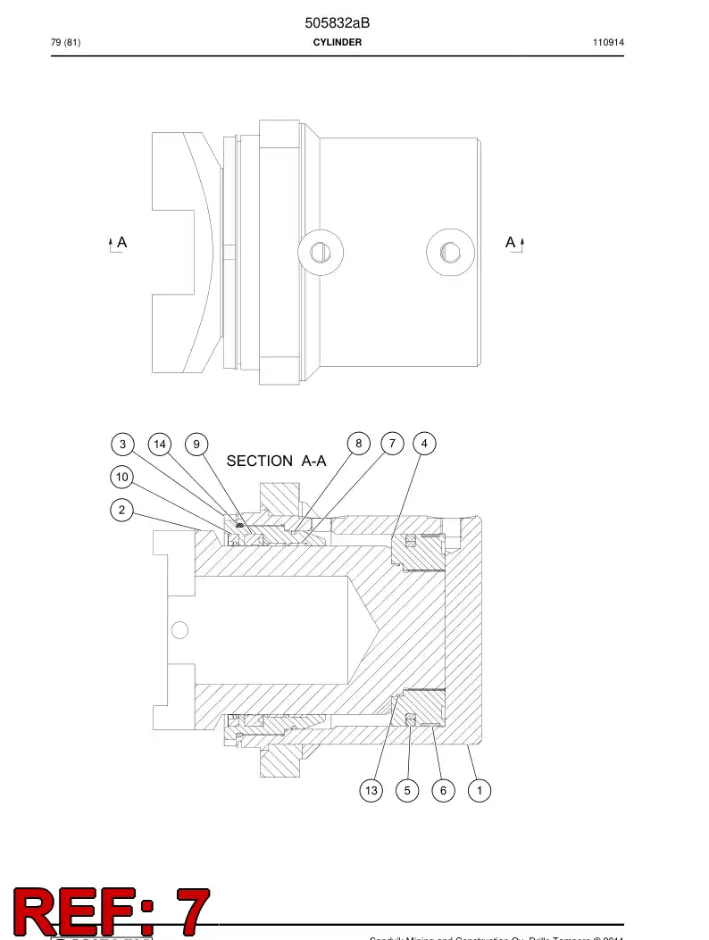 514810 514810 Guide ring - Sandvik Technical Drawing