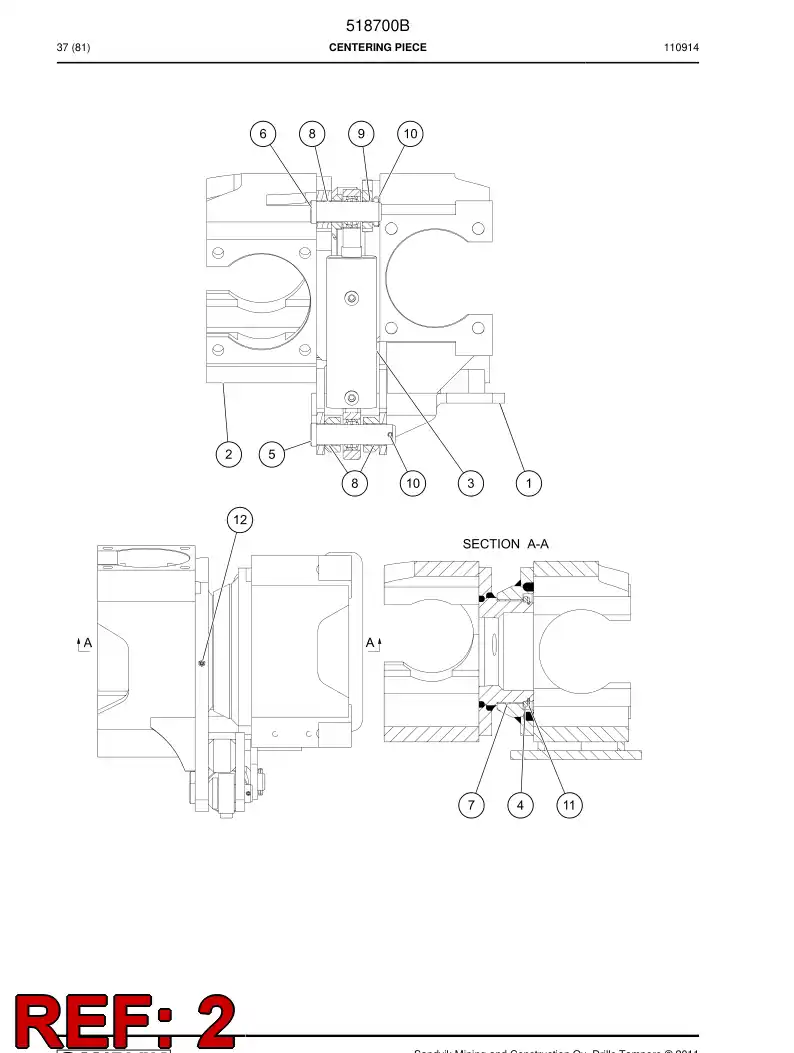 514824 514824 CENTERING PIECE - Sandvik Technical Drawing