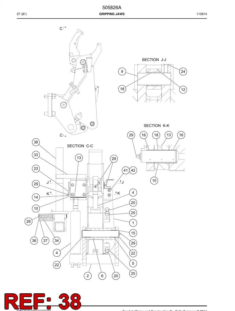 514903 514903 Lever - Sandvik Technical Drawing
