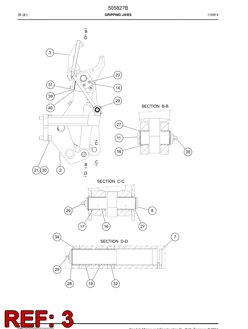 514954 514954 Lever - Sandvik Technical Drawing