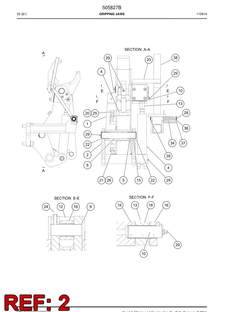 514955 514955 PLATE - Sandvik Technical Drawing