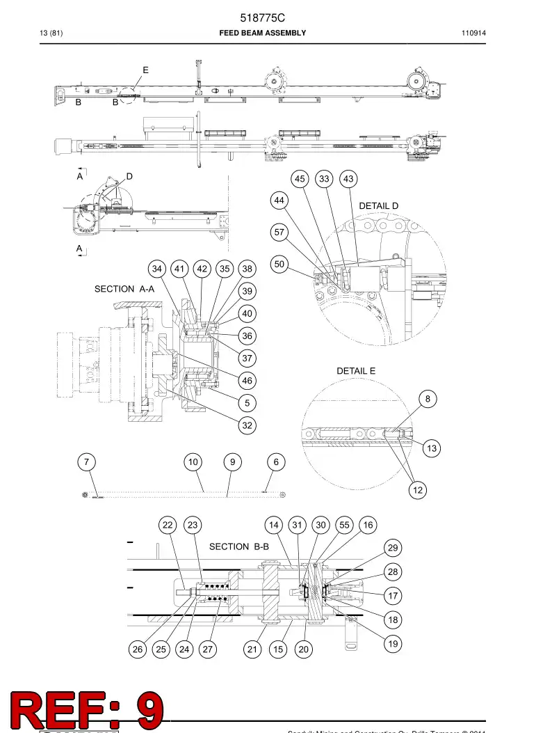 515093 515093 CHAIN - Sandvik Technical Drawing