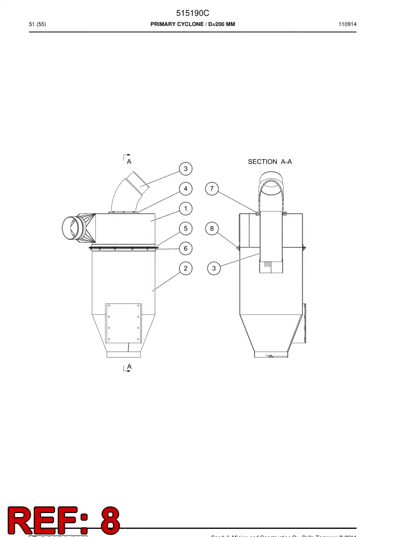 515209 515209 O-ring - Sandvik Technical Drawing