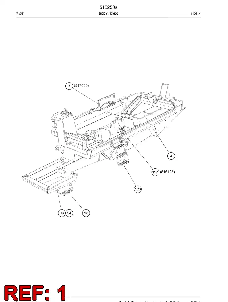 515250a 515250a Body - Sandvik Technical Drawing