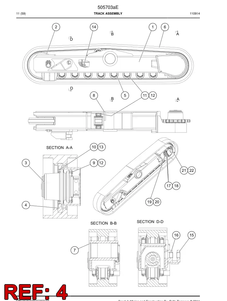 515389 515389 Sprocket wheel - Sandvik Technical Drawing
