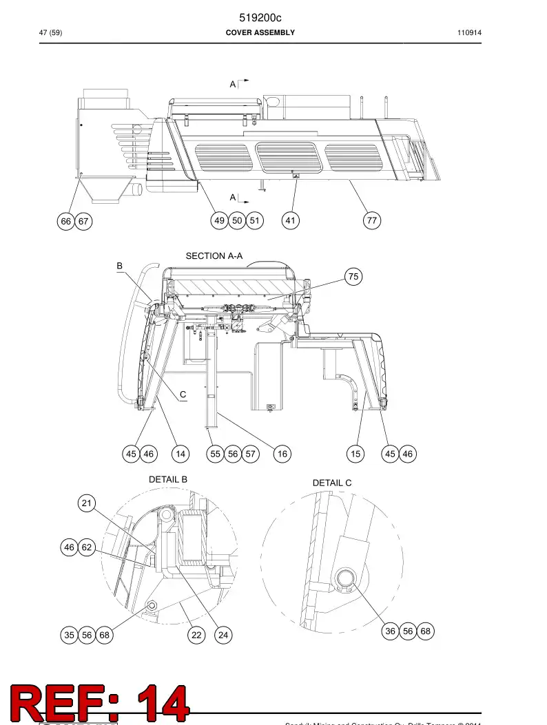 515535 515535 Plate - Sandvik Technical Drawing