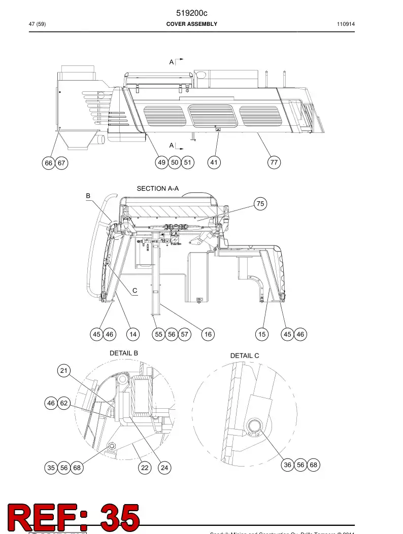 515631 515631 Pin - Sandvik Technical Drawing