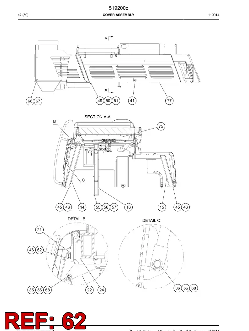 515664 515664 Bolt - Sandvik Technical Drawing