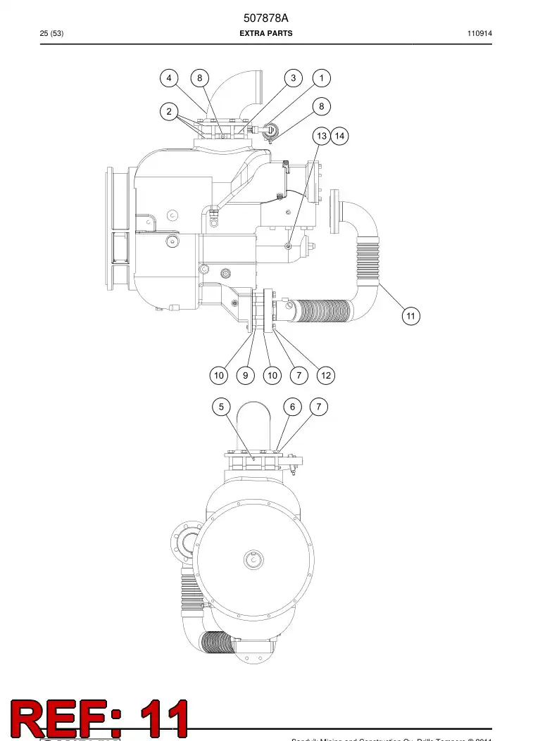 515868 515868 Pipe assembly - Sandvik Technical Drawing