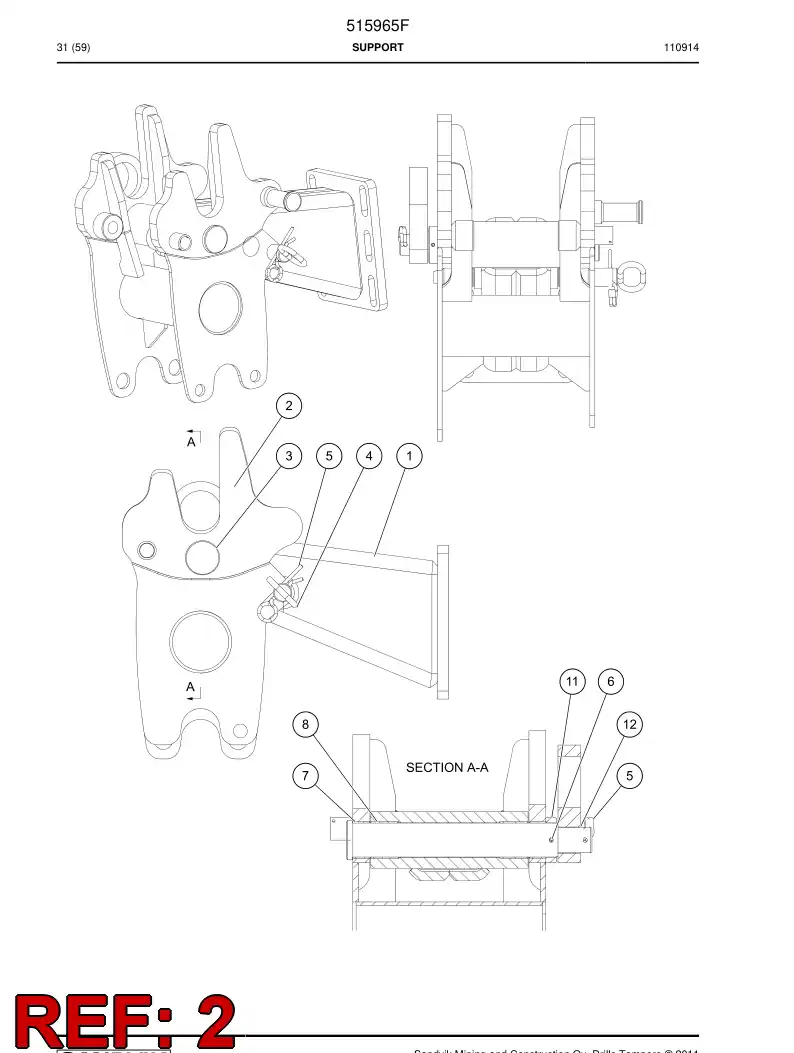 515967 515967 Support - Sandvik Technical Drawing