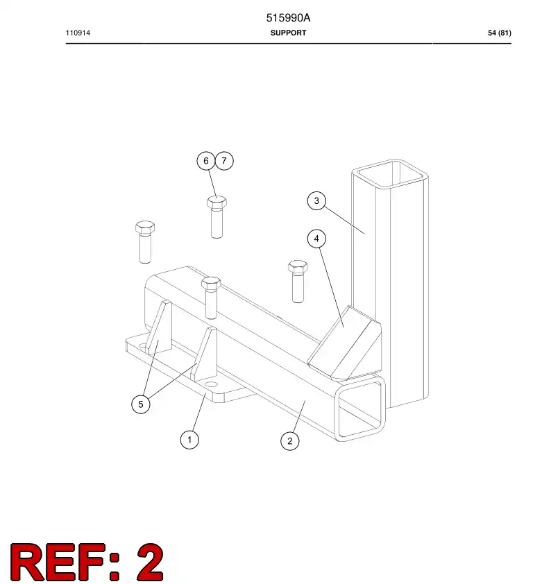 515992 515992 Square pipe - Sandvik Technical Drawing