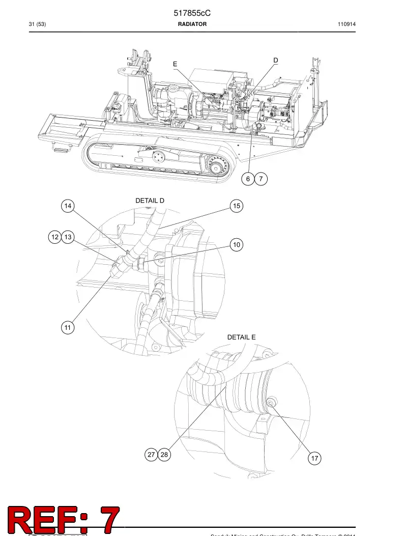 516159 516159 Water hose - Sandvik Technical Drawing