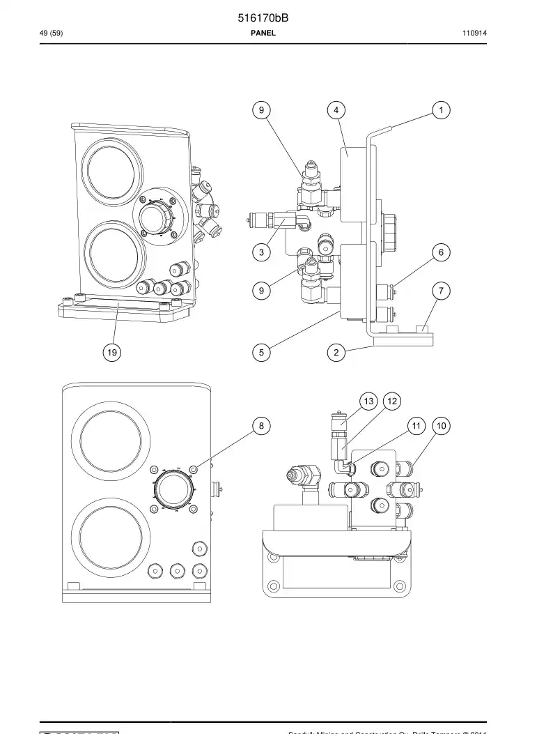 516169 516169 Flange - Sandvik Technical Drawing