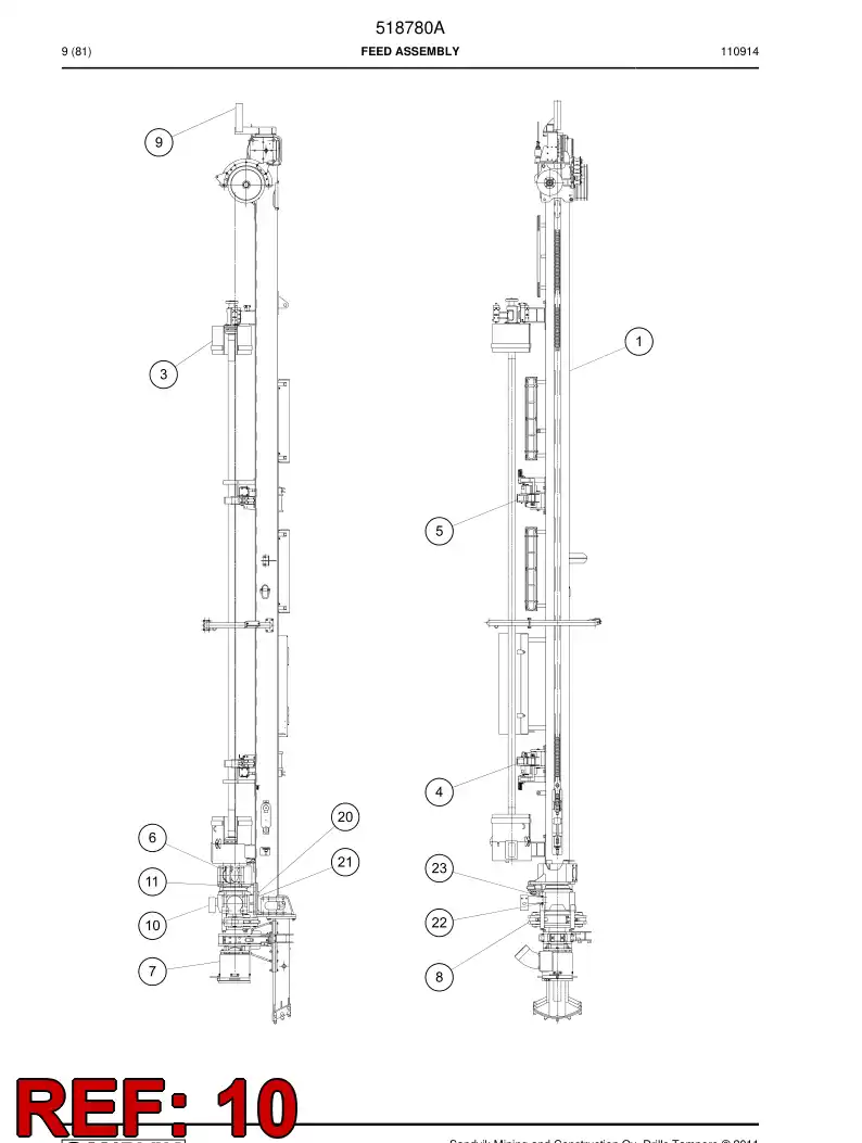 516178 516178 Support - Sandvik Technical Drawing