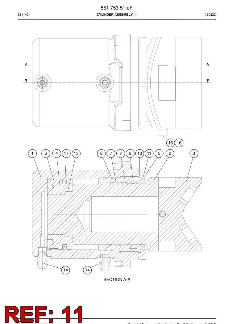 516295 516295 Scraper - Sandvik Technical Drawing