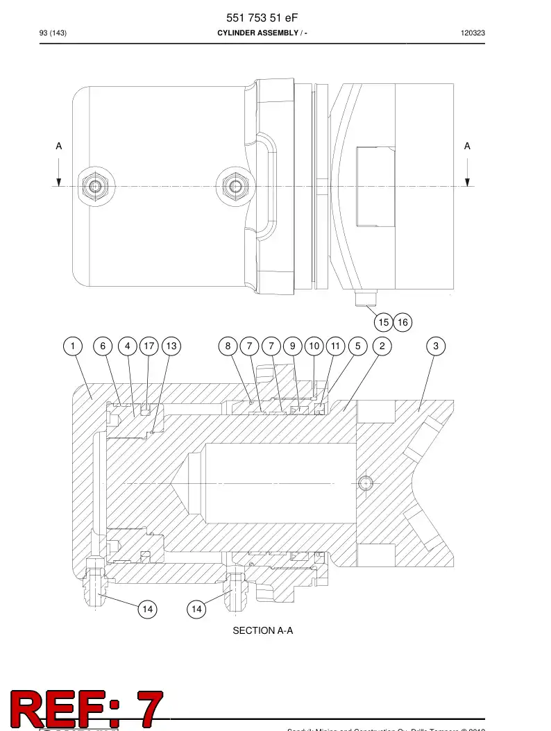 516296 516296 Ring, Guide - Sandvik Technical Drawing