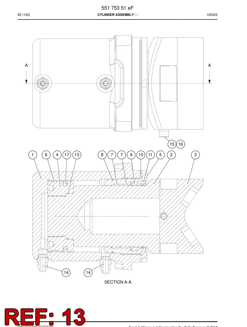 516299 516299 O-ring - Sandvik Technical Drawing