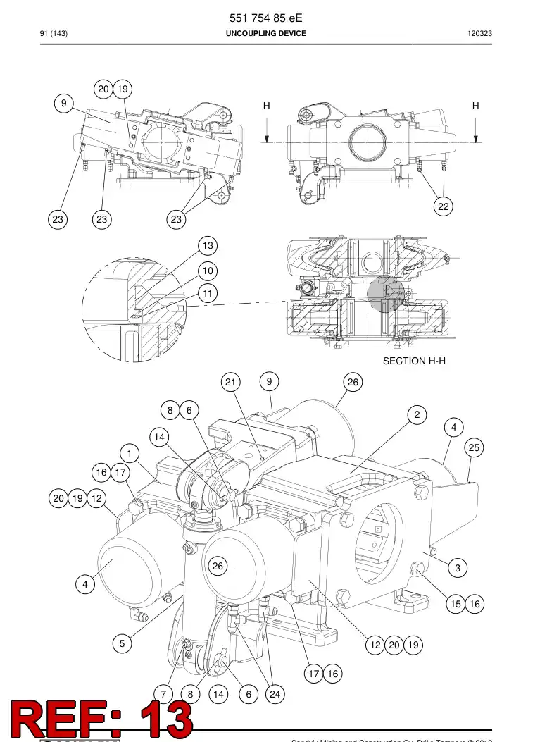 516325 516325 Bushing - Sandvik Technical Drawing