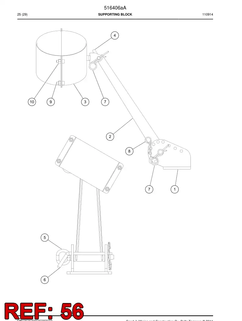 516406a 516406a Supporting block - Sandvik Technical Drawing