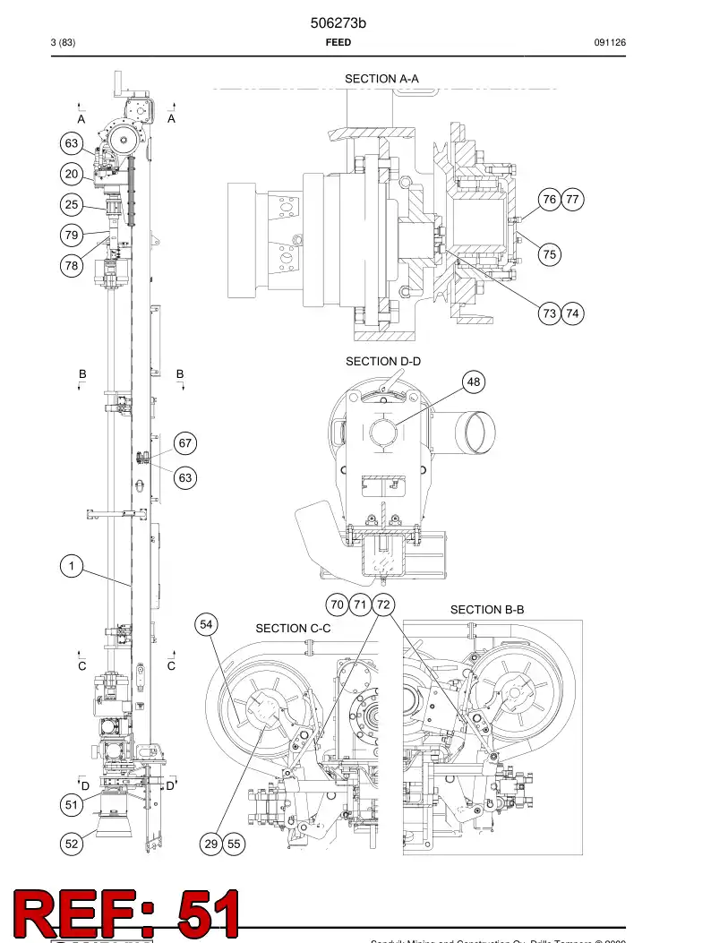 516799 516799 Rubber sheet - Sandvik Technical Drawing