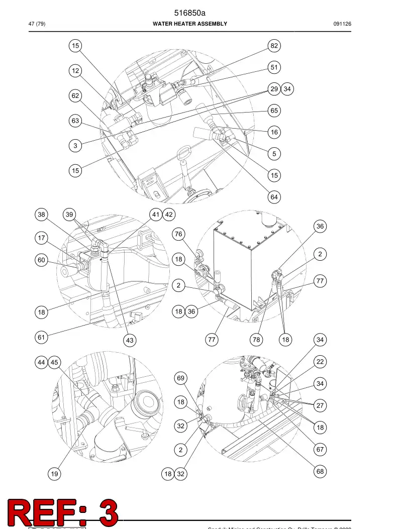 516891 516891 Heater - Sandvik Technical Drawing
