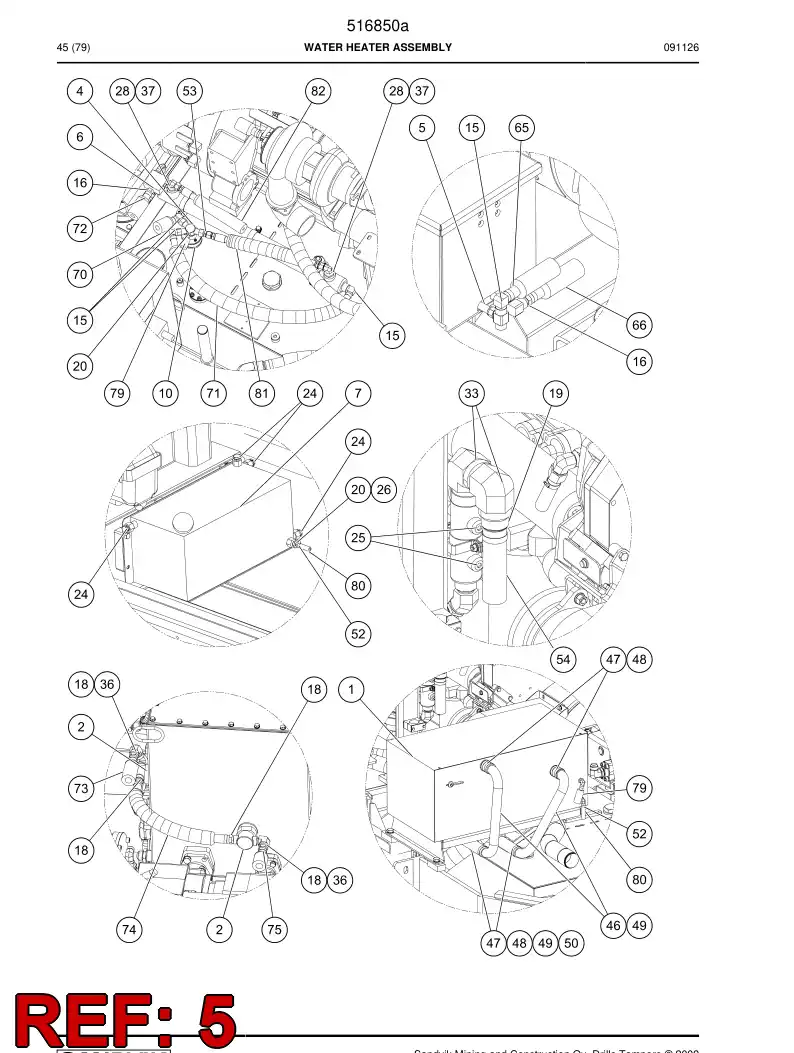 516893 516893 Heater - Sandvik Technical Drawing