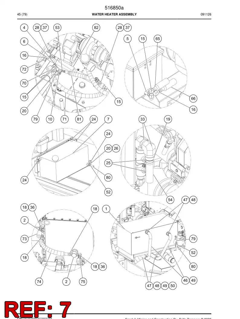 516894 516894 Fuel tank - Sandvik Technical Drawing