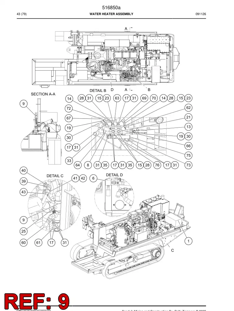 516897 516897 Mounting bar - Sandvik Technical Drawing