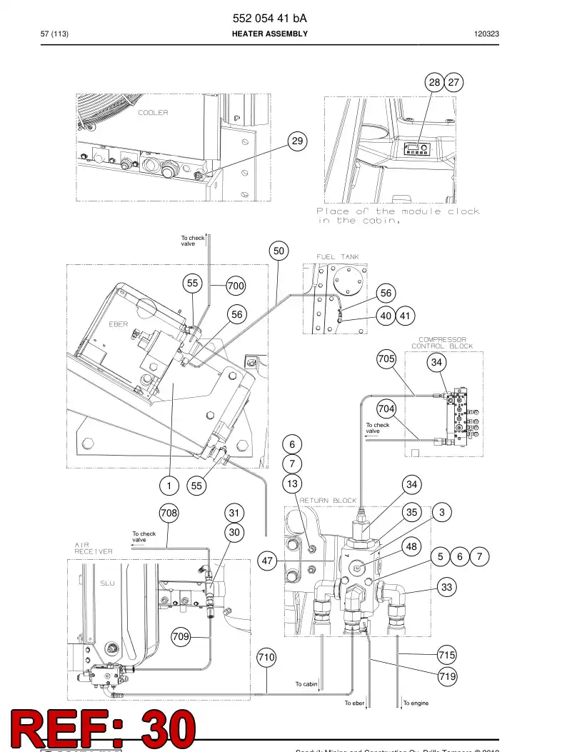 516981 516981 Heater - Sandvik Technical Drawing