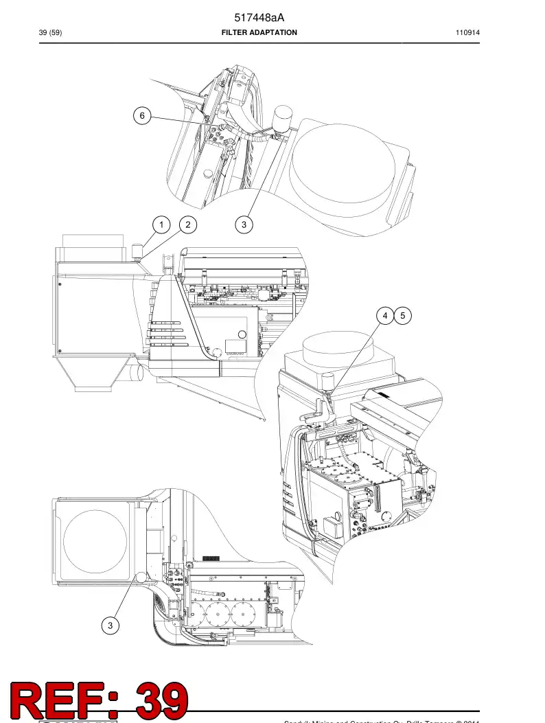 517448a 517448a Filter adaptation - Sandvik Technical Drawing