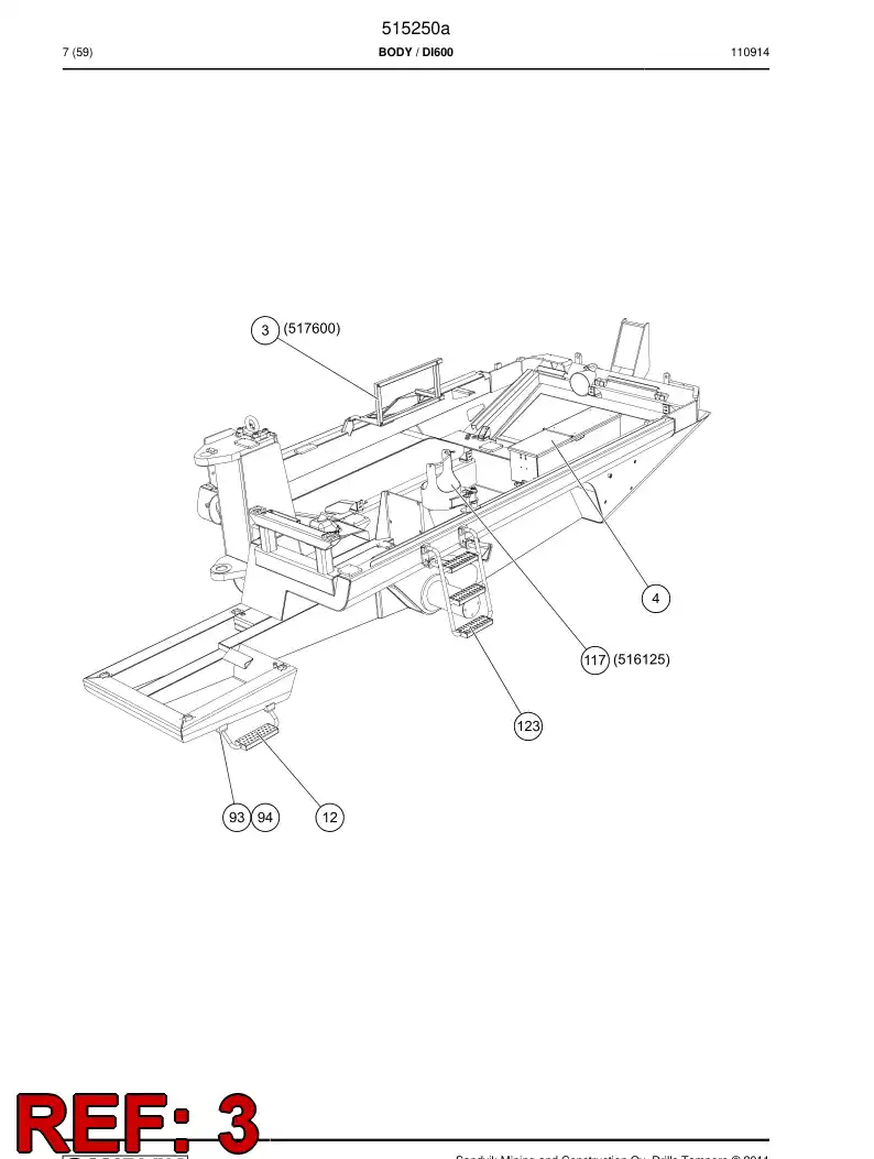 517600 517600 Bracket - Sandvik Technical Drawing