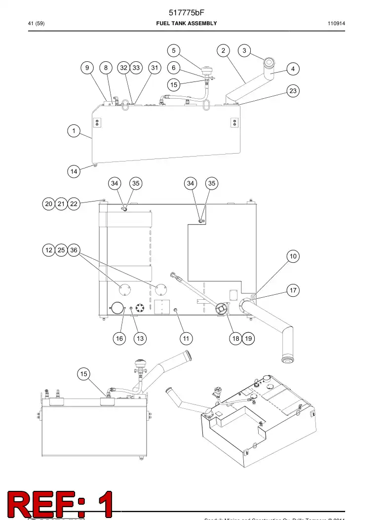 517776 517776 Welding assembly - Sandvik Technical Drawing