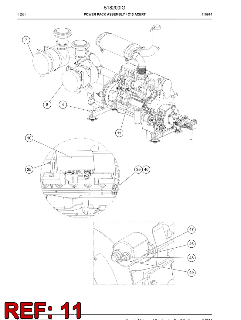 517853 517853 Exhaust tube - Sandvik Technical Drawing