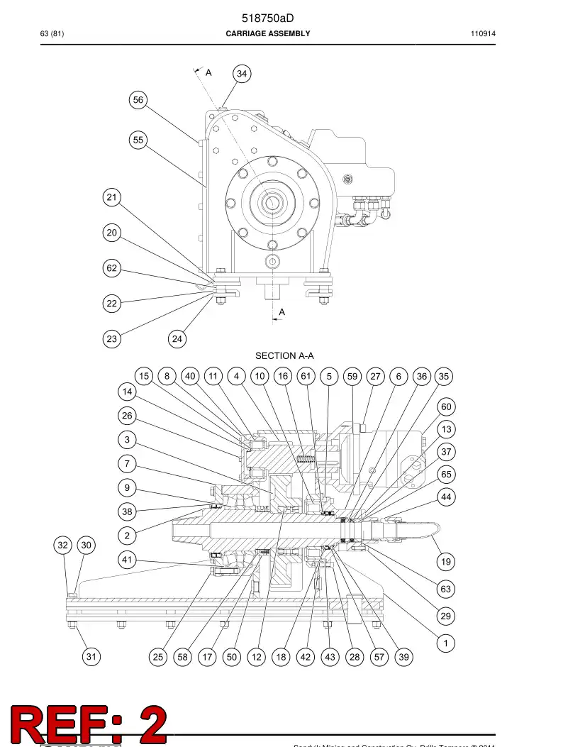 518331 518331 Shaft - Sandvik Technical Drawing