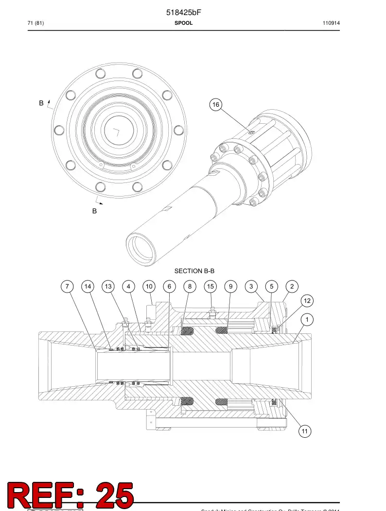 518425b 518425b SPOOL - Sandvik Technical Drawing
