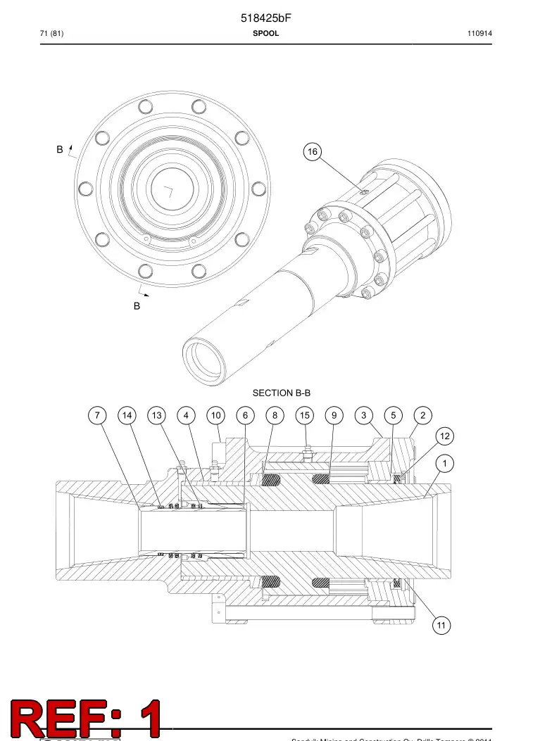 518427 518427 Shaft - Sandvik Technical Drawing