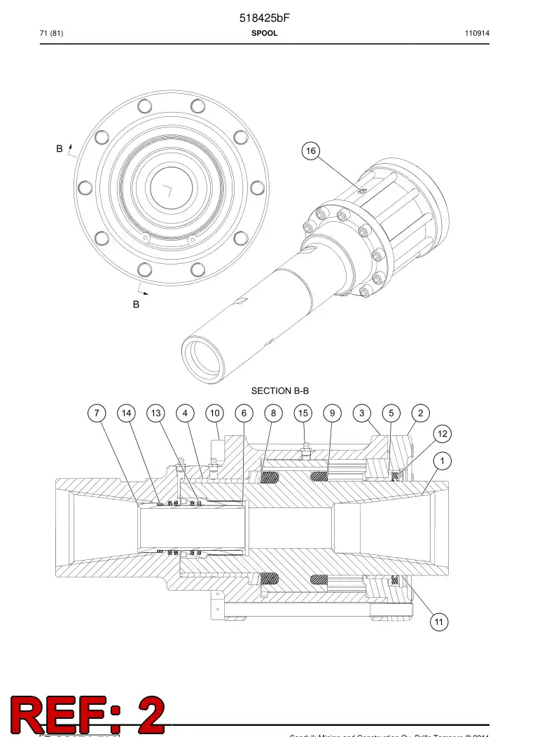 518429 518429 Flange - Sandvik Technical Drawing