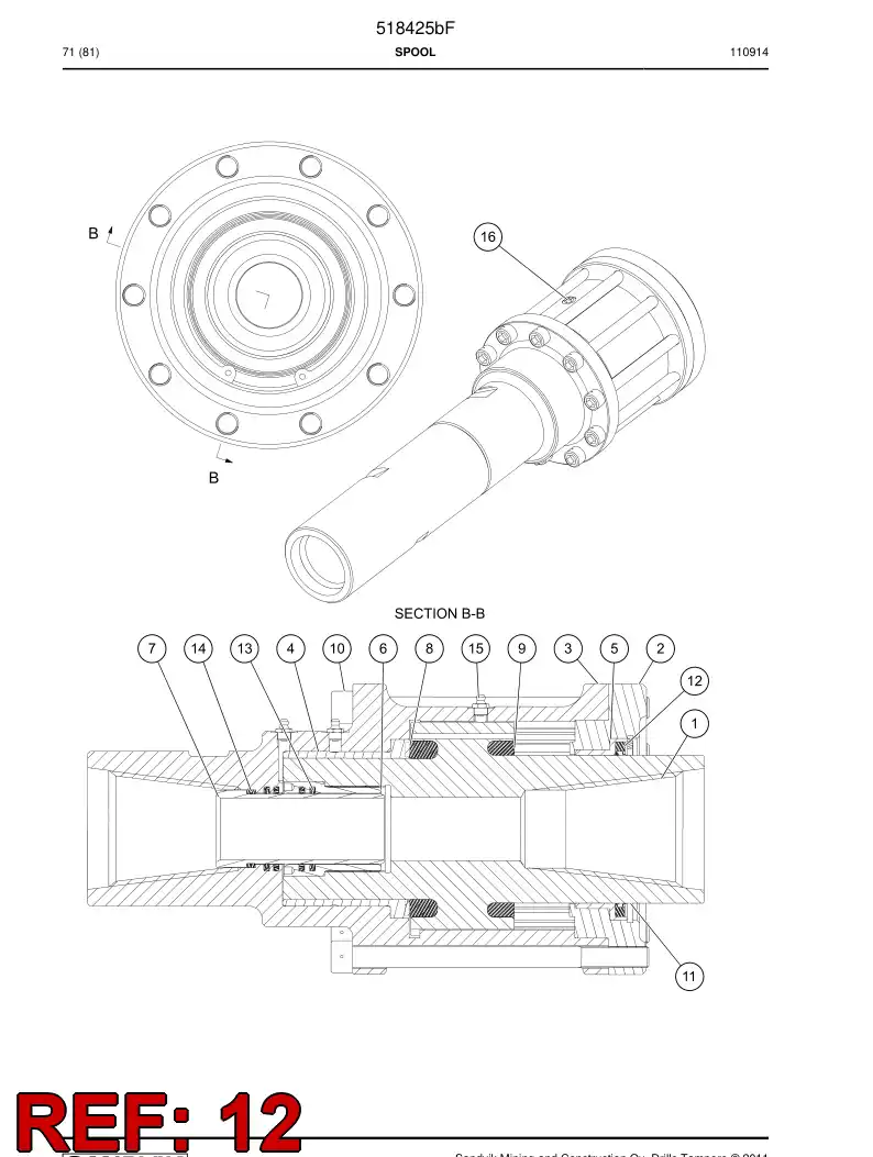 518436 518436 Wiper - Sandvik Technical Drawing