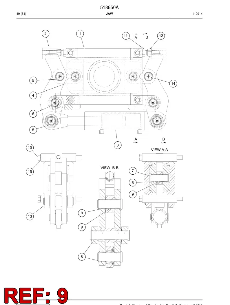 518658 518658 Bearing bushing - Sandvik Technical Drawing