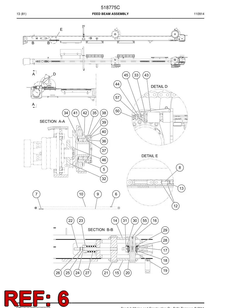 518784 518784 Bearing - Sandvik Technical Drawing