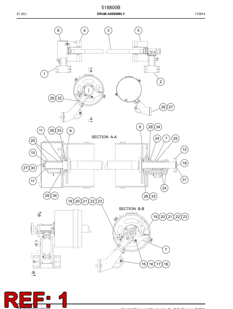 518805 518805 SUPPORTING BLOCK - Sandvik Technical Drawing