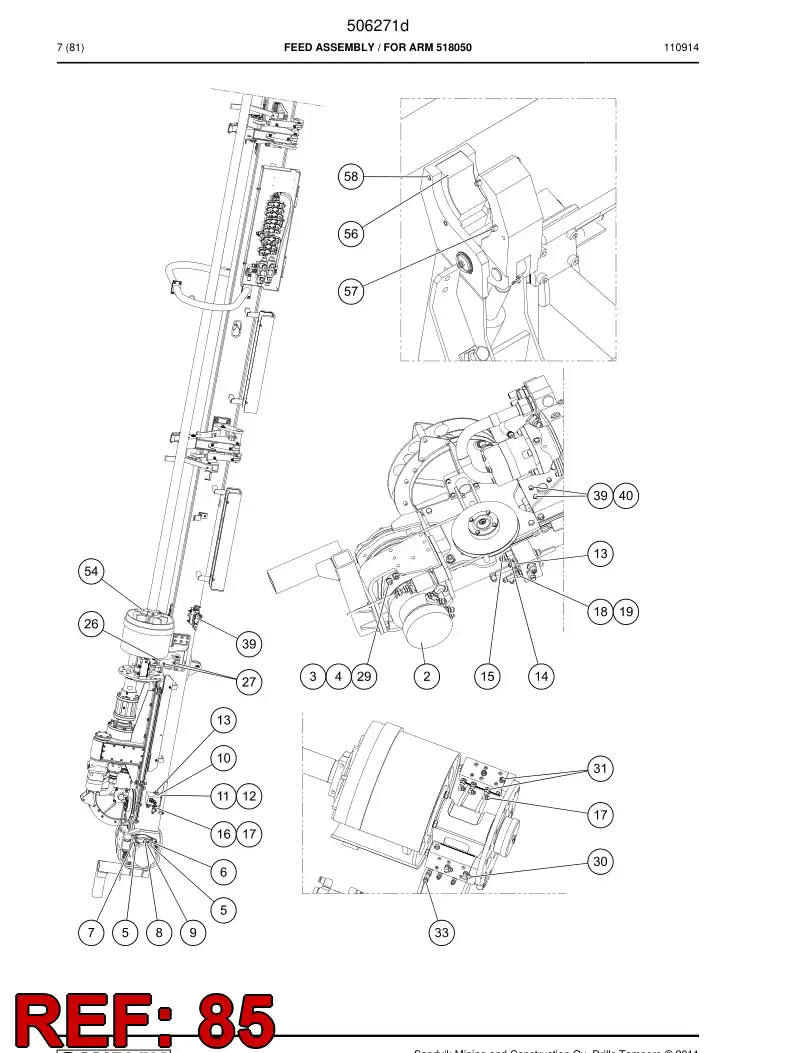 519582 519582 Flange - Sandvik Technical Drawing