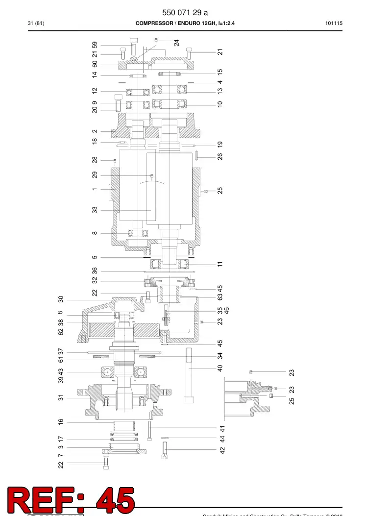 52204900a 522 049 00a O-Ring - Sandvik Technical Drawing