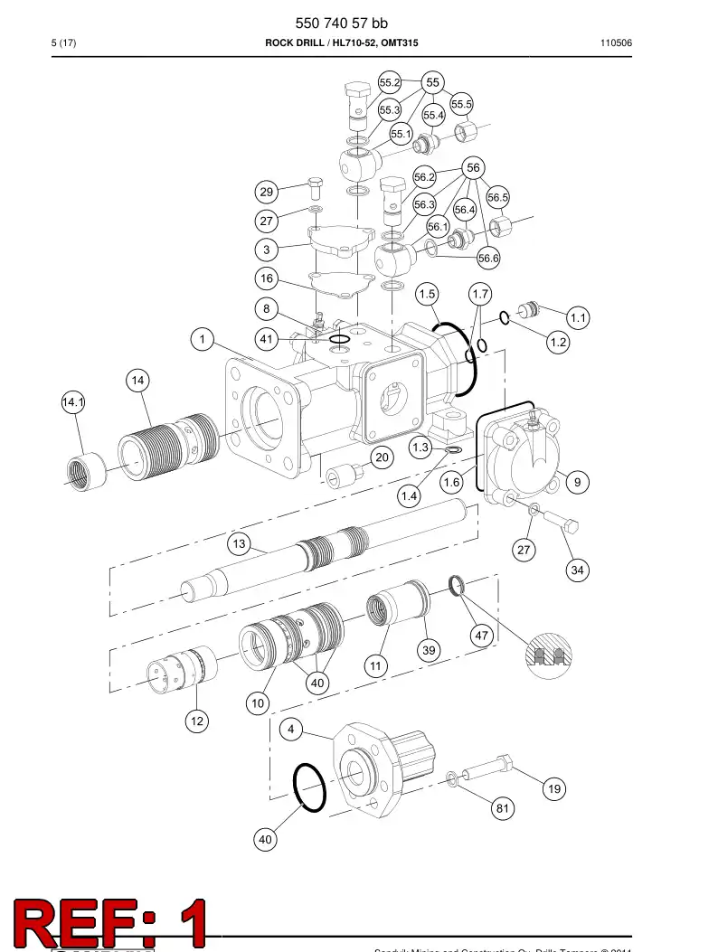 52209130a 522 091 30a O-ring - Sandvik Technical Drawing