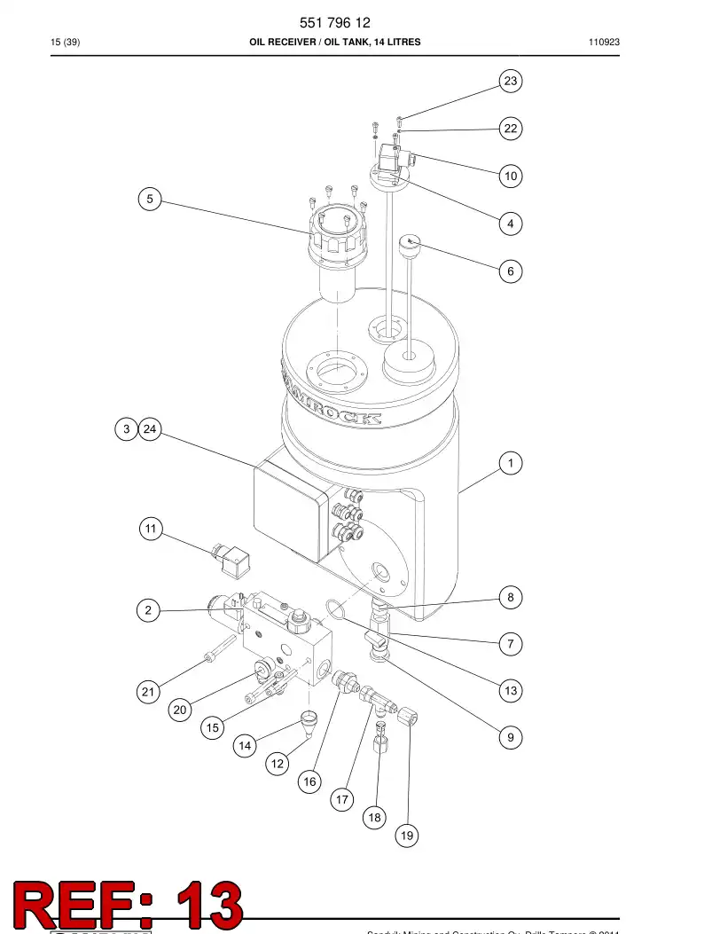 52210740a 522 107 40a O-ring - Sandvik Technical Drawing