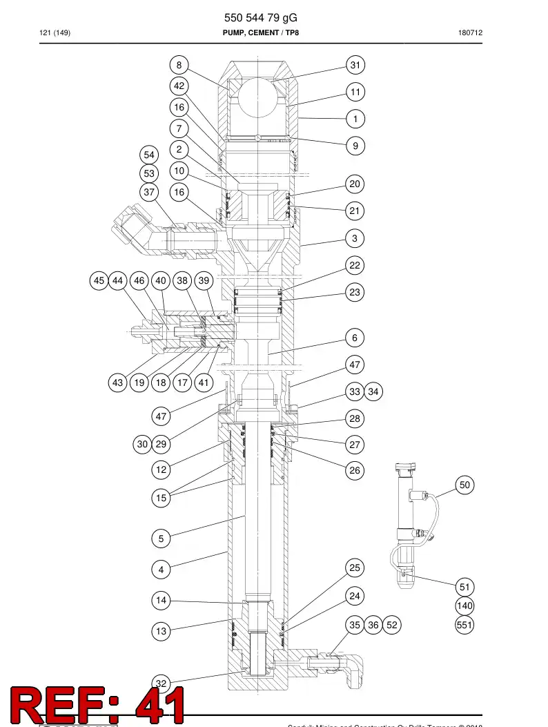 52212500 522 125 00 O-ring - Sandvik Technical Drawing
